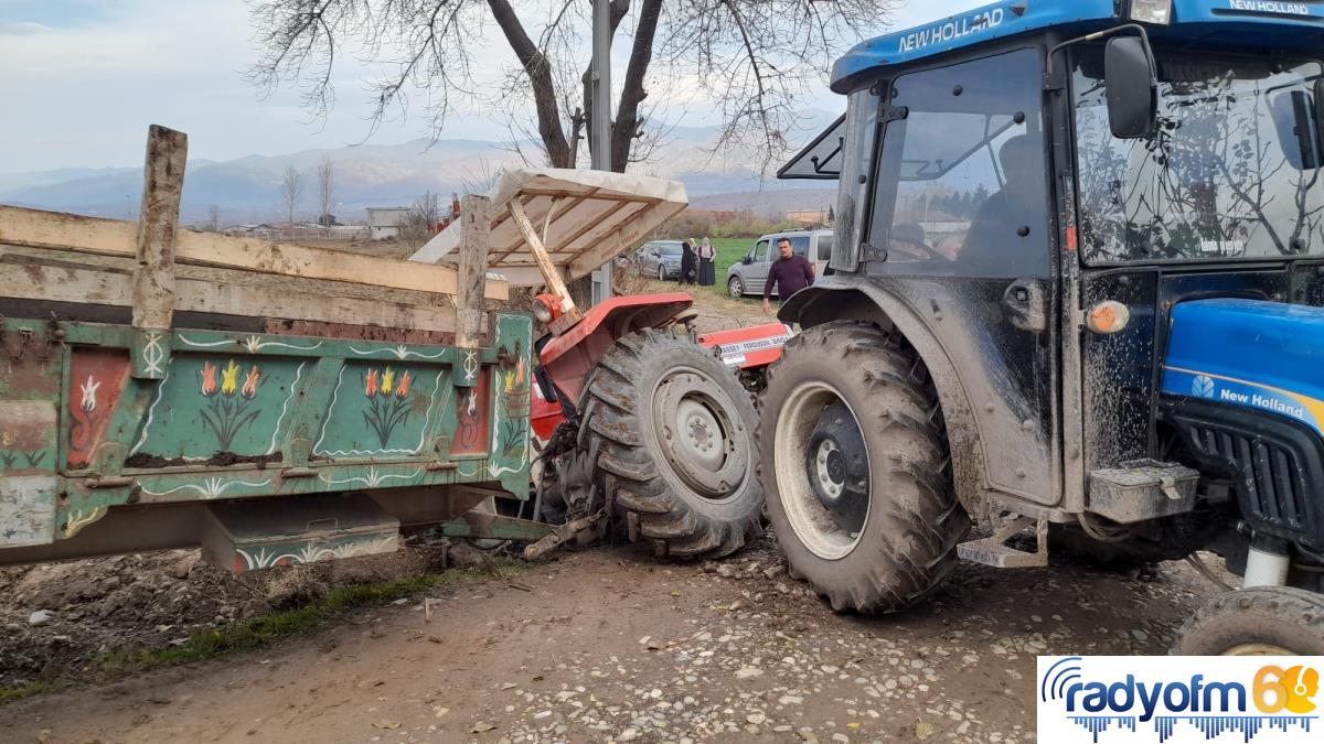 Tokat’ta devrilen traktörün altında kalan sürücü yaralandı