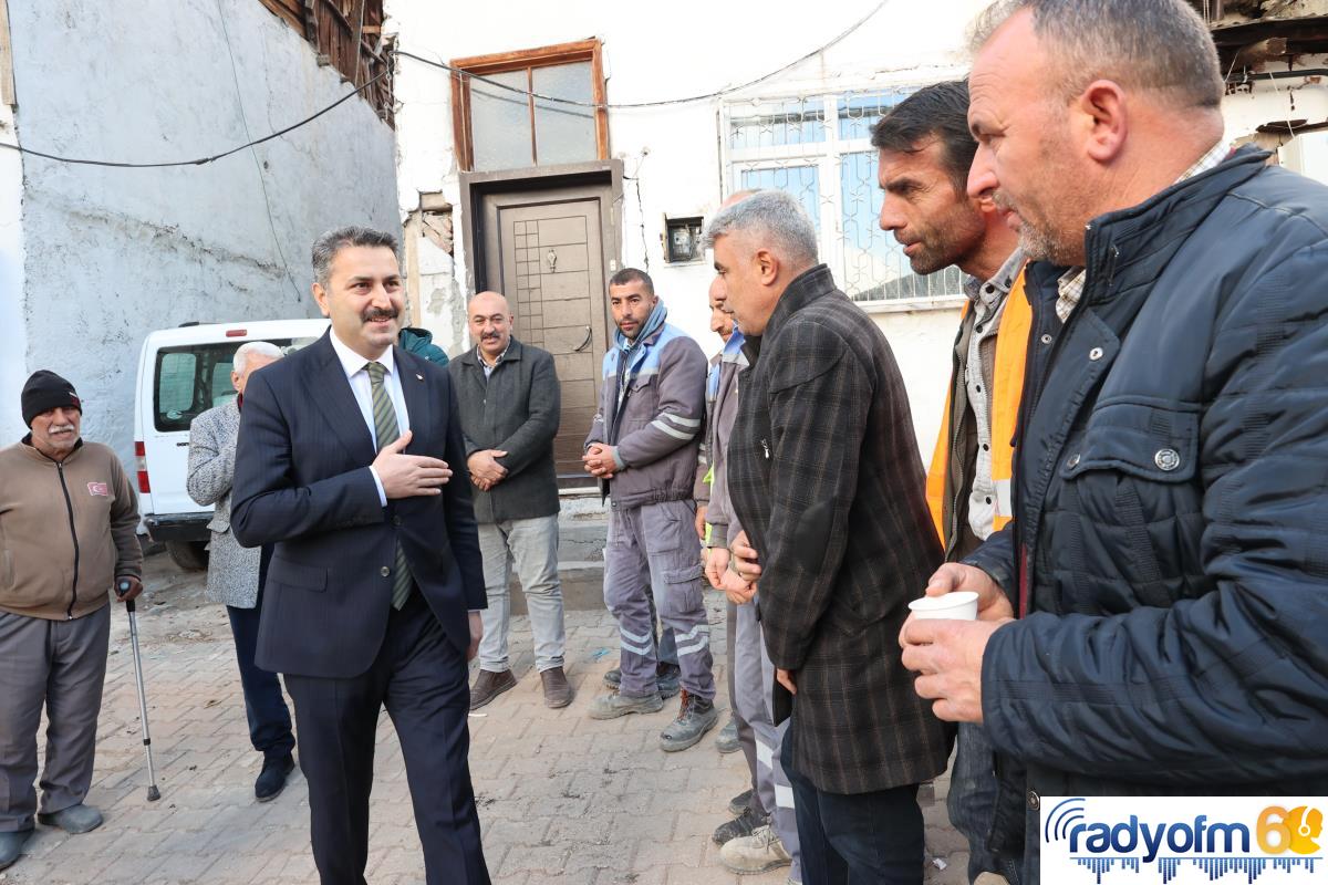 Tokat Belediye Başkanı Eroğlu, Örtmeliönü Mahallesi’ndeki çalışmaları inceledi