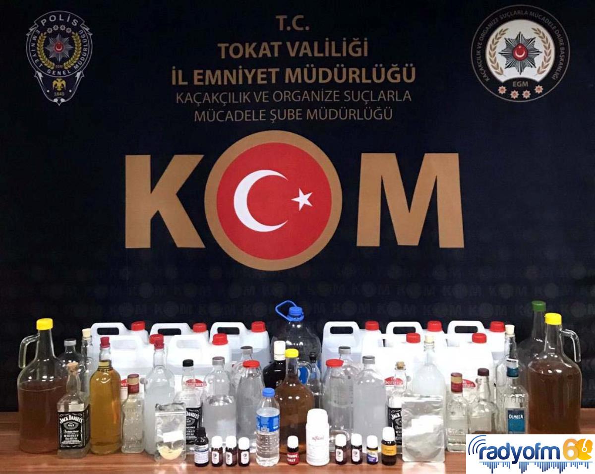 Tokat’ta sahte içki operasyonunda 13 kişi yakalandı