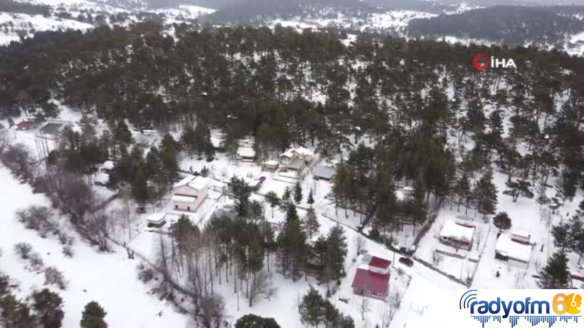 Çamiçi Yaylası’ndaki beyaz örtü böyle görüntülendi