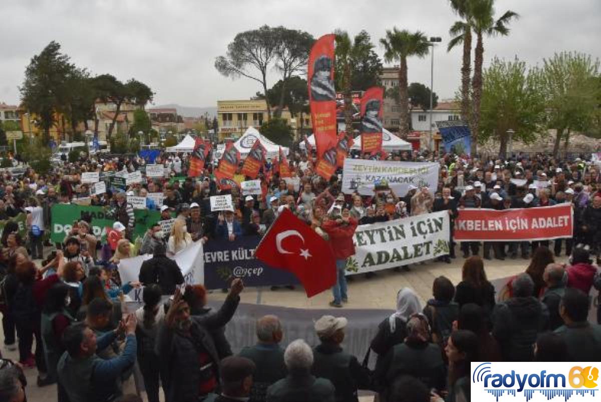 Milas’ta ‘Zeytin Hayattır’ mitinginde belediye başkanına protesto