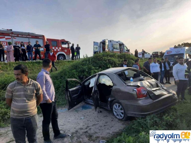 Son dakika haberi… Tokat’ta otomobil şarampole devrildi: 5 yaralı