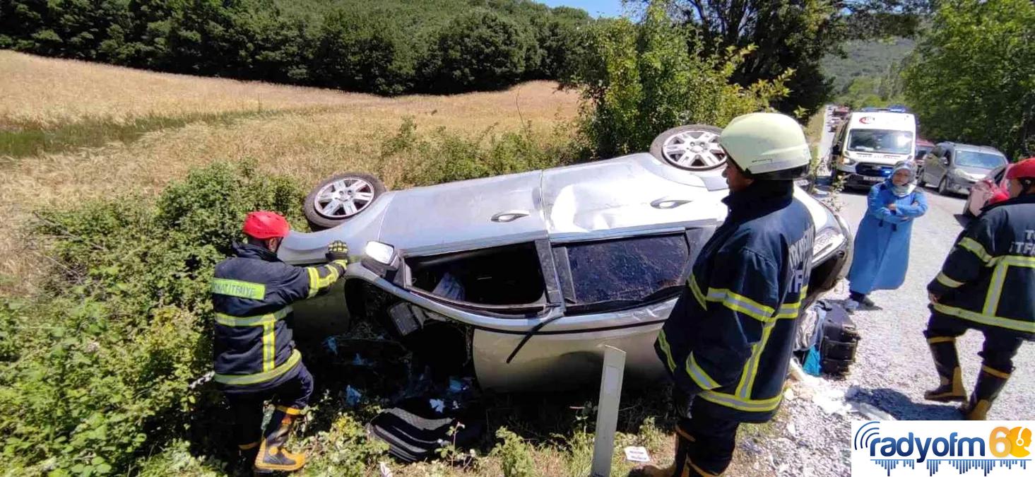 Son dakika haberleri… Tokat’ta otomobil şarampole devrildi: 5 yaralı