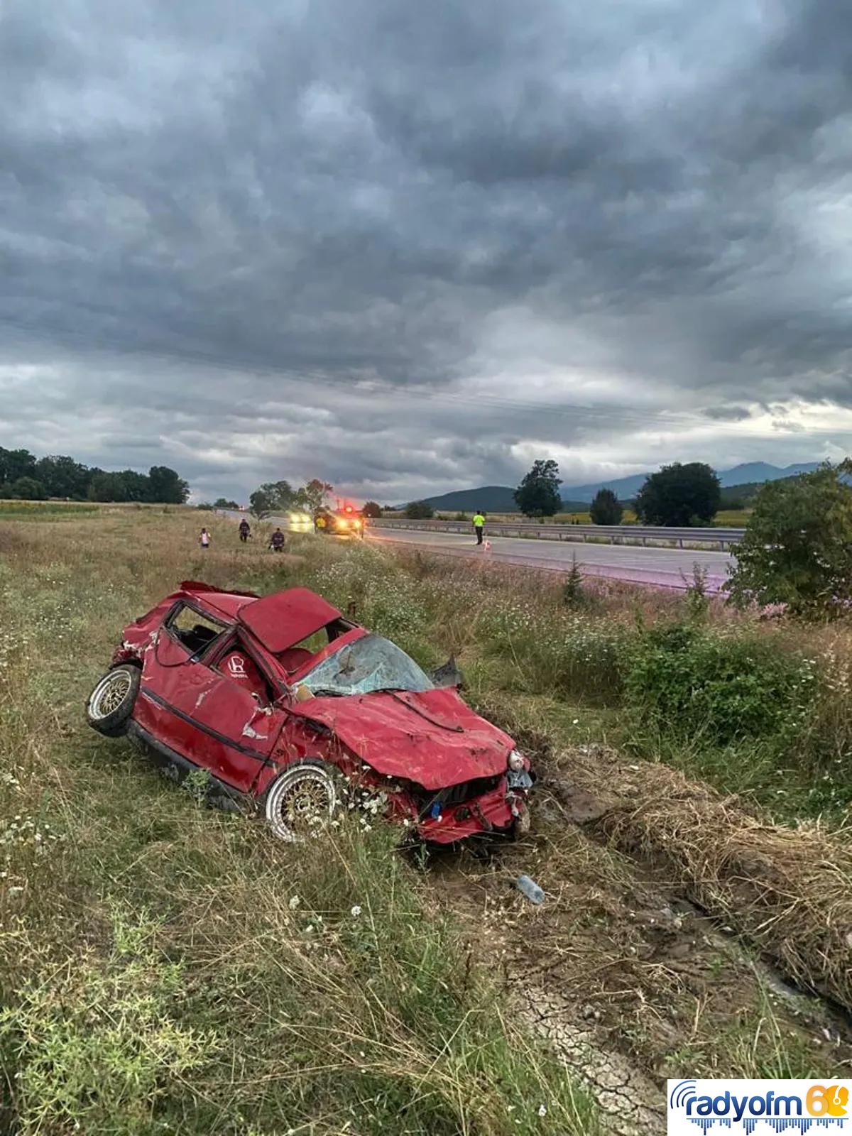 Son dakika… Tokat’ta devrilen otomobilin sürücüsü öldü