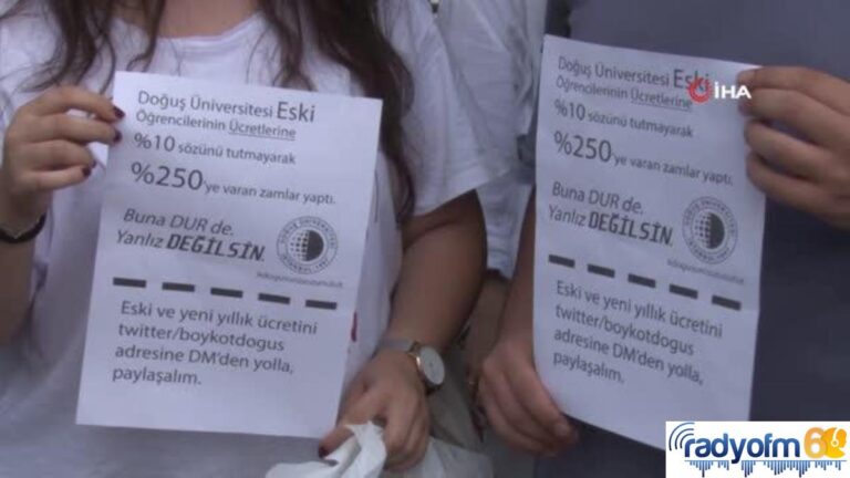 Son dakika haberleri! Doğuş Üniversitesi öğrencileri, öğrenim ücretlerine yapılan zammı protesto etti